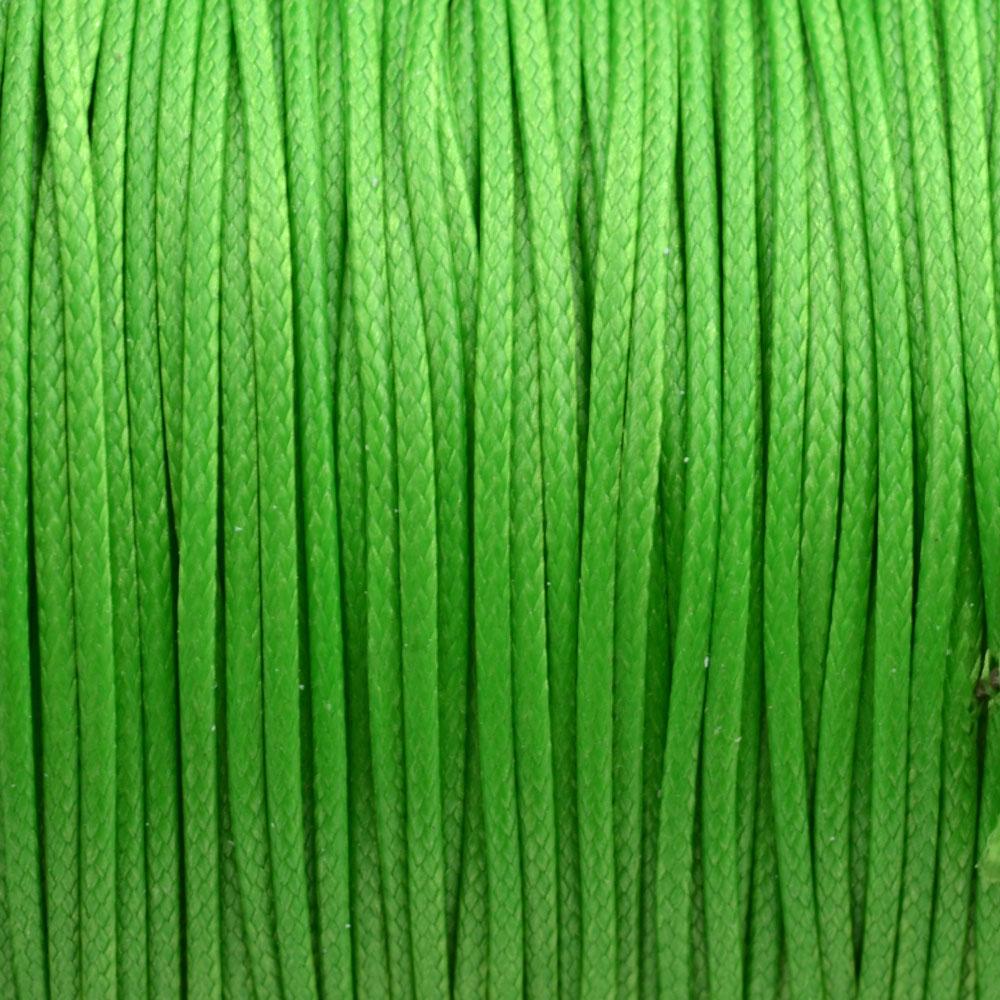 Waxkoord shiny groen 1mm - 8 meter-Kraaltjes van Renate