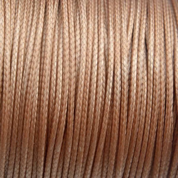 Waxkoord shiny licht bruin 1mm - 8 meter-Kraaltjes van Renate