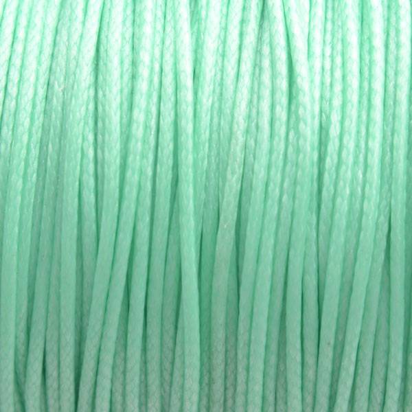 Waxkoord shiny minty green 1mm - 8 meter-Kraaltjes van Renate