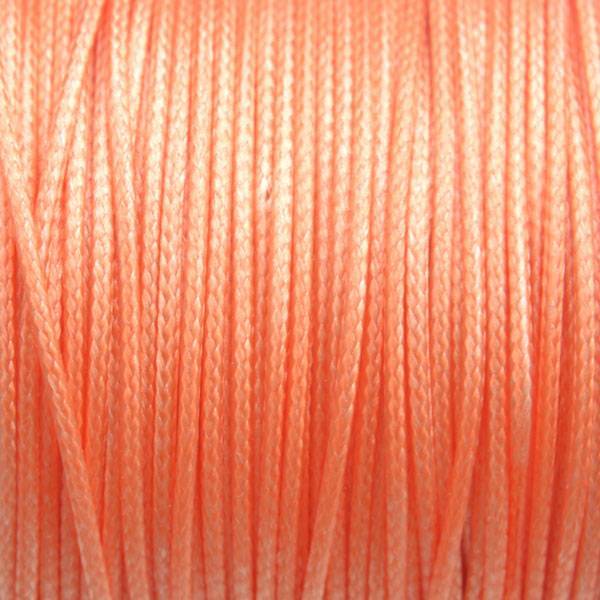 Waxkoord shiny oranje 1mm - 8 meter-Kraaltjes van Renate