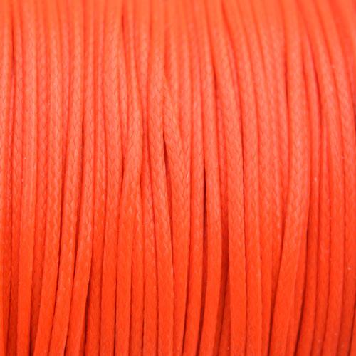 Waxkoord shiny oranje 1mm - 8 meter-Kraaltjes van Renate