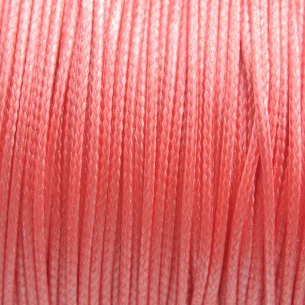 Waxkoord shiny rose peach 1mm - 8 meter-Kraaltjes van Renate