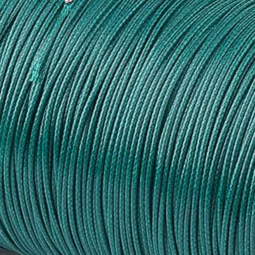 Waxkoord shiny teal blue 1mm - 5 meter-koord-Kraaltjes van Renate