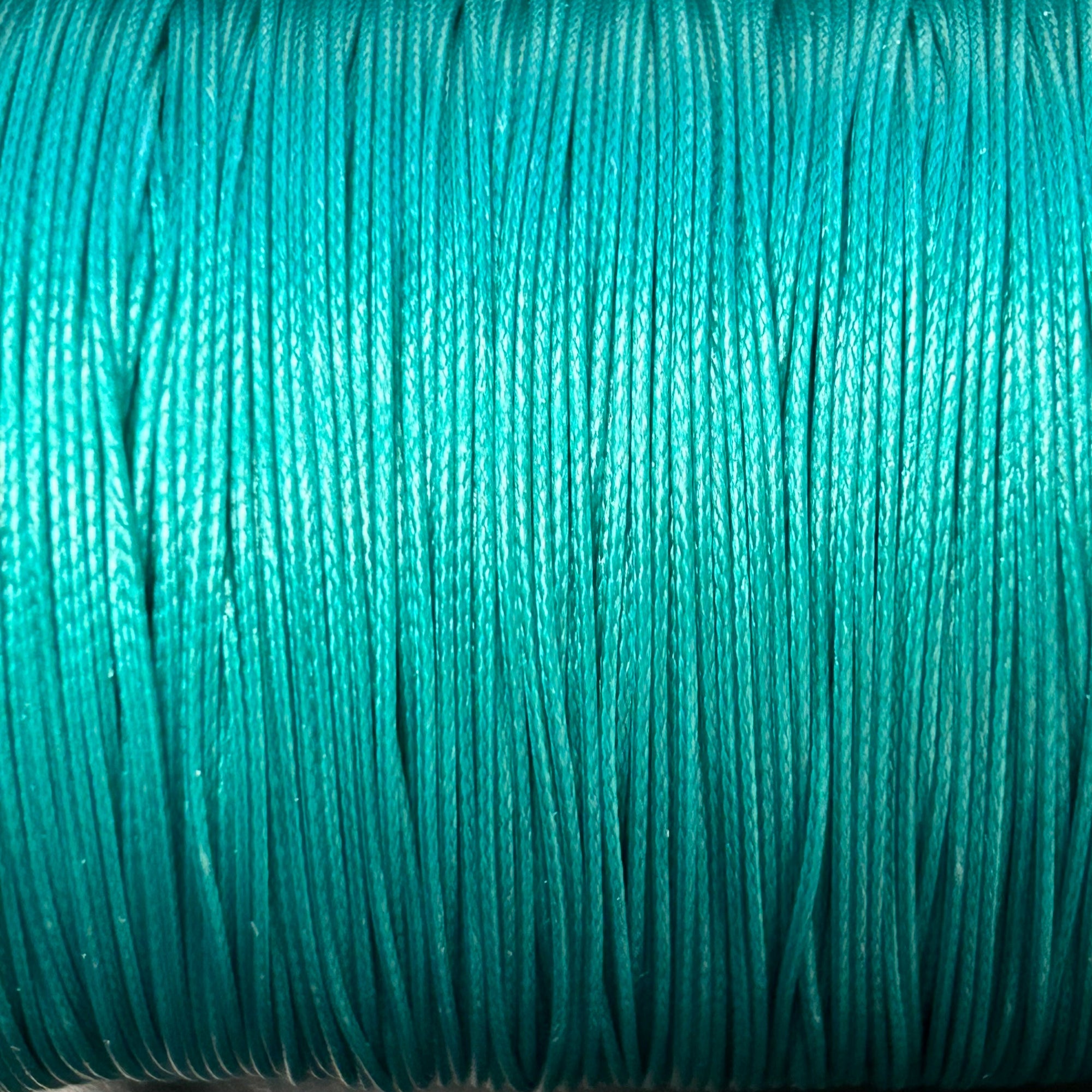 Waxkoord shiny turquoise 0,9mm - 5 meter-koord-Kraaltjes van Renate