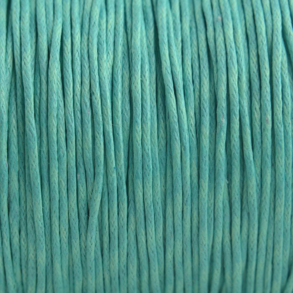 Waxkoord turquoise 1mm - 10 meter-Kraaltjes van Renate