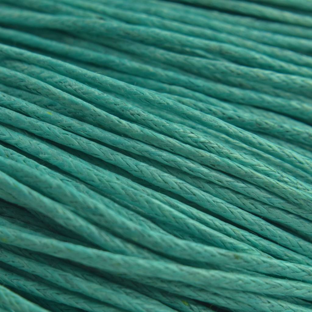 Waxkoord turquoise groen 1mm - 10 meter-Kraaltjes van Renate