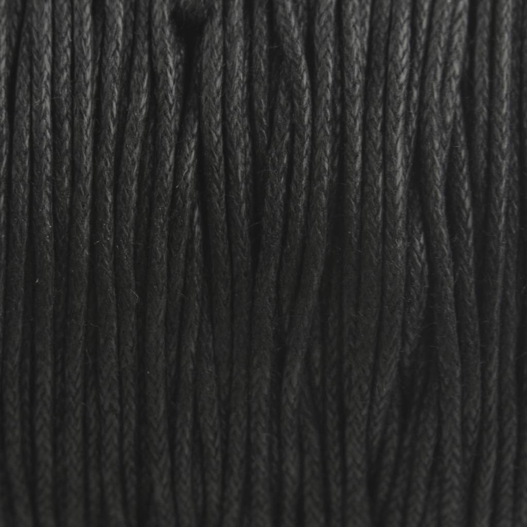 Waxkoord zwart 1mm - 10 meter-Kraaltjes van Renate