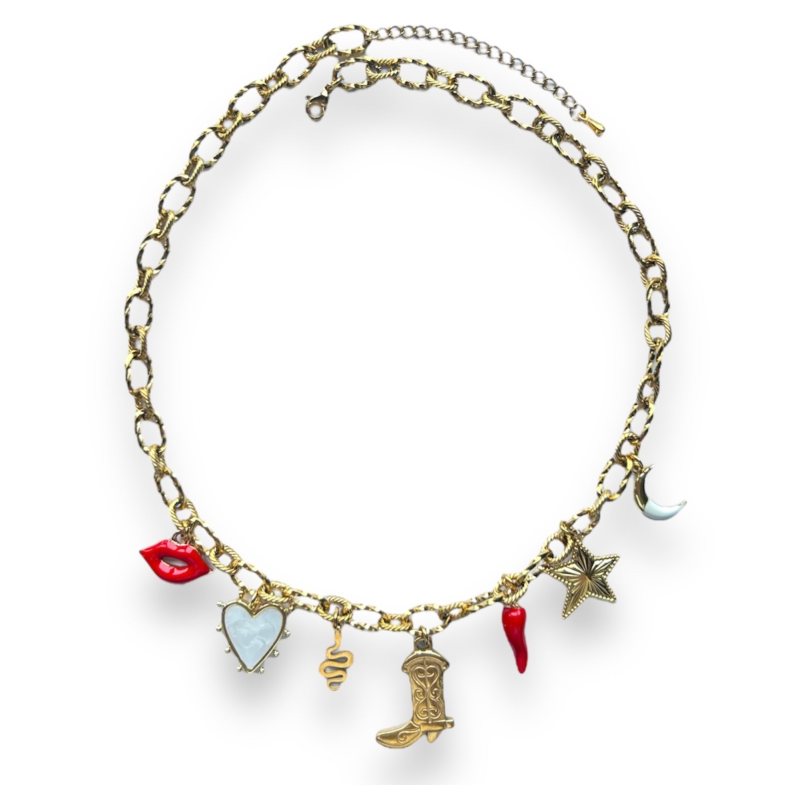 Western cowboy ketting Stainless steel-Kraaltjes van Renate