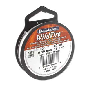 Wildfire draad wit 0,15mm - 18 meter-Kraaltjes van Renate