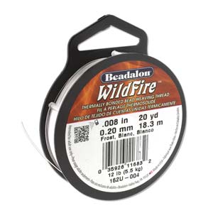 Wild Fire draad wit 0,20mm - 18 meter-Kraaltjes van Renate