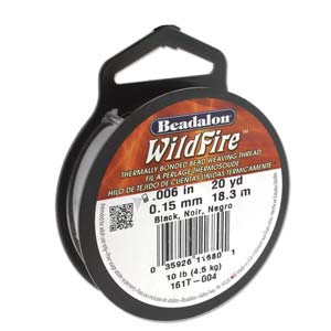 Wildfire draad zwart 0,15mm - 18 meter-Kraaltjes van Renate