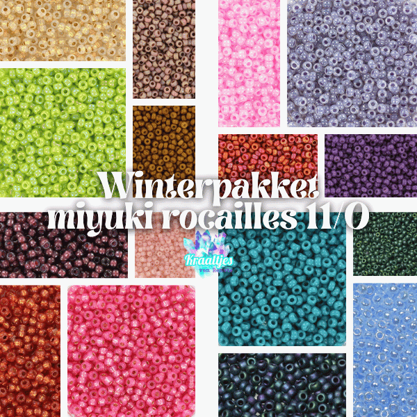 Winterpakket | Miyuki rocailles 11/0 winterkleuren - 77 gram-gereedschap-Kraaltjes van Renate