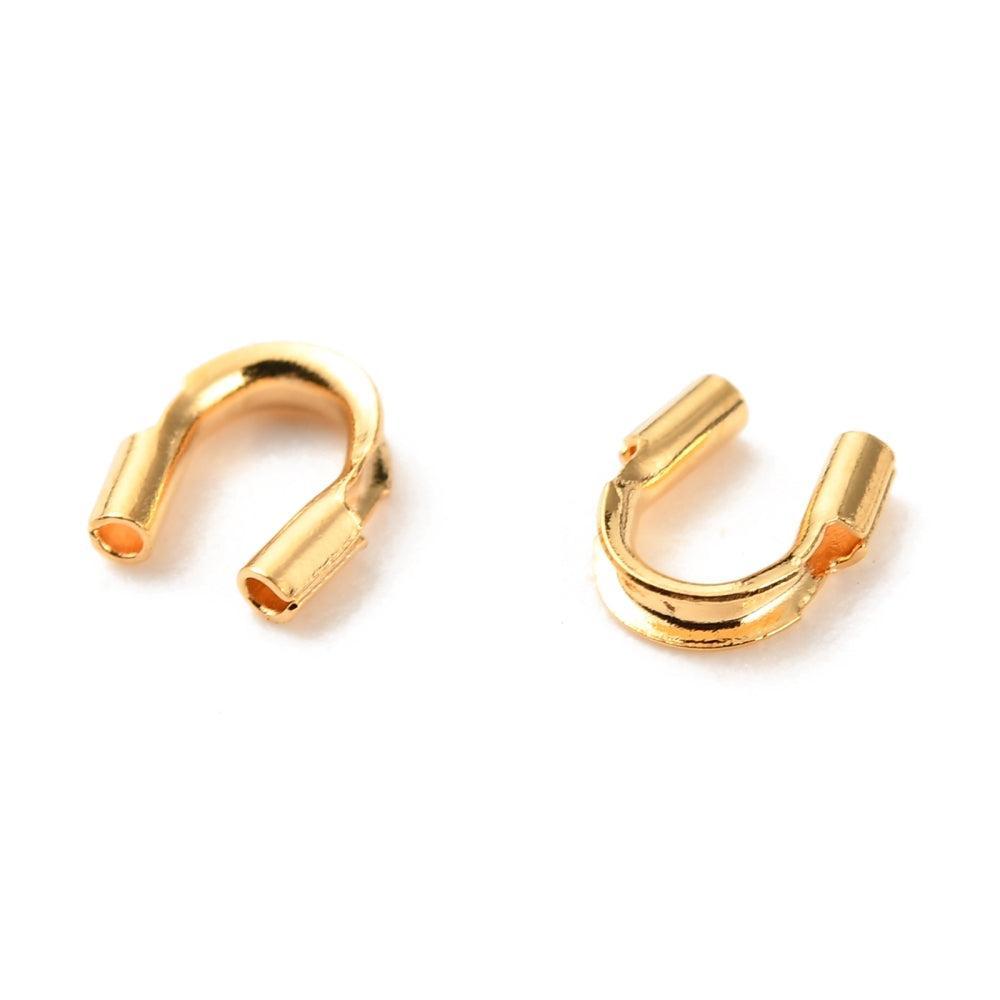 Wire Guardian Brass 18K Goud 4x4.5mm - per 10 stuks-Onderdelen-Kraaltjes van Renate