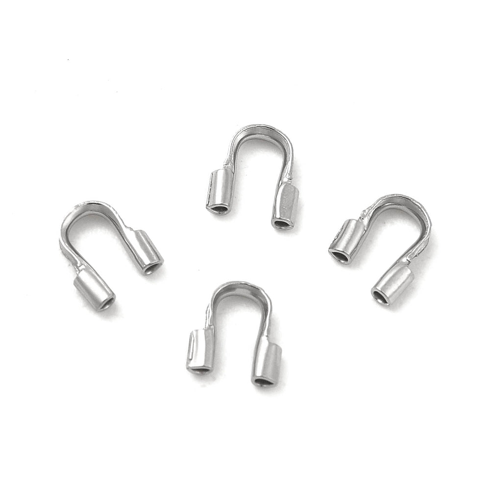 Wire Guardian RVS Zilver 5x4.5mm - 10 stuks-Onderdelen-Kraaltjes van Renate