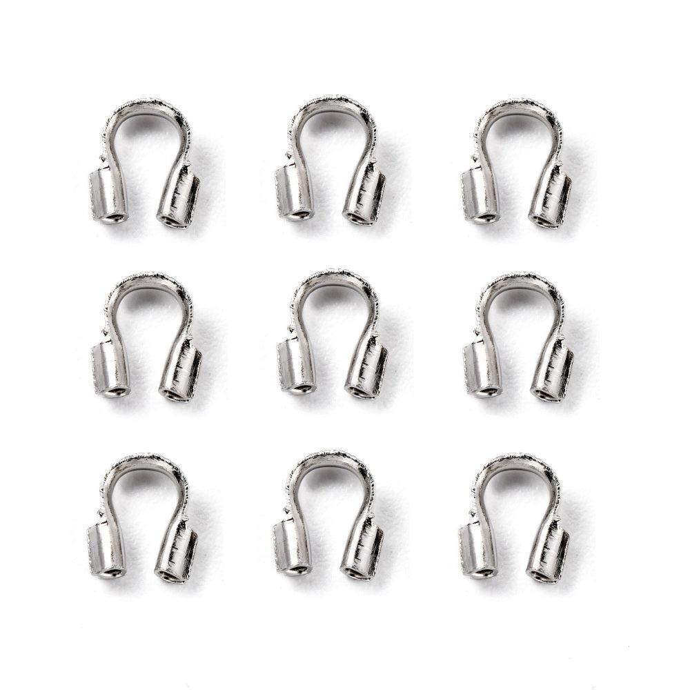 Wire guardians Zilverkleurig 5x4x1mm - 40 stuks-onderdelen-Kraaltjes van Renate