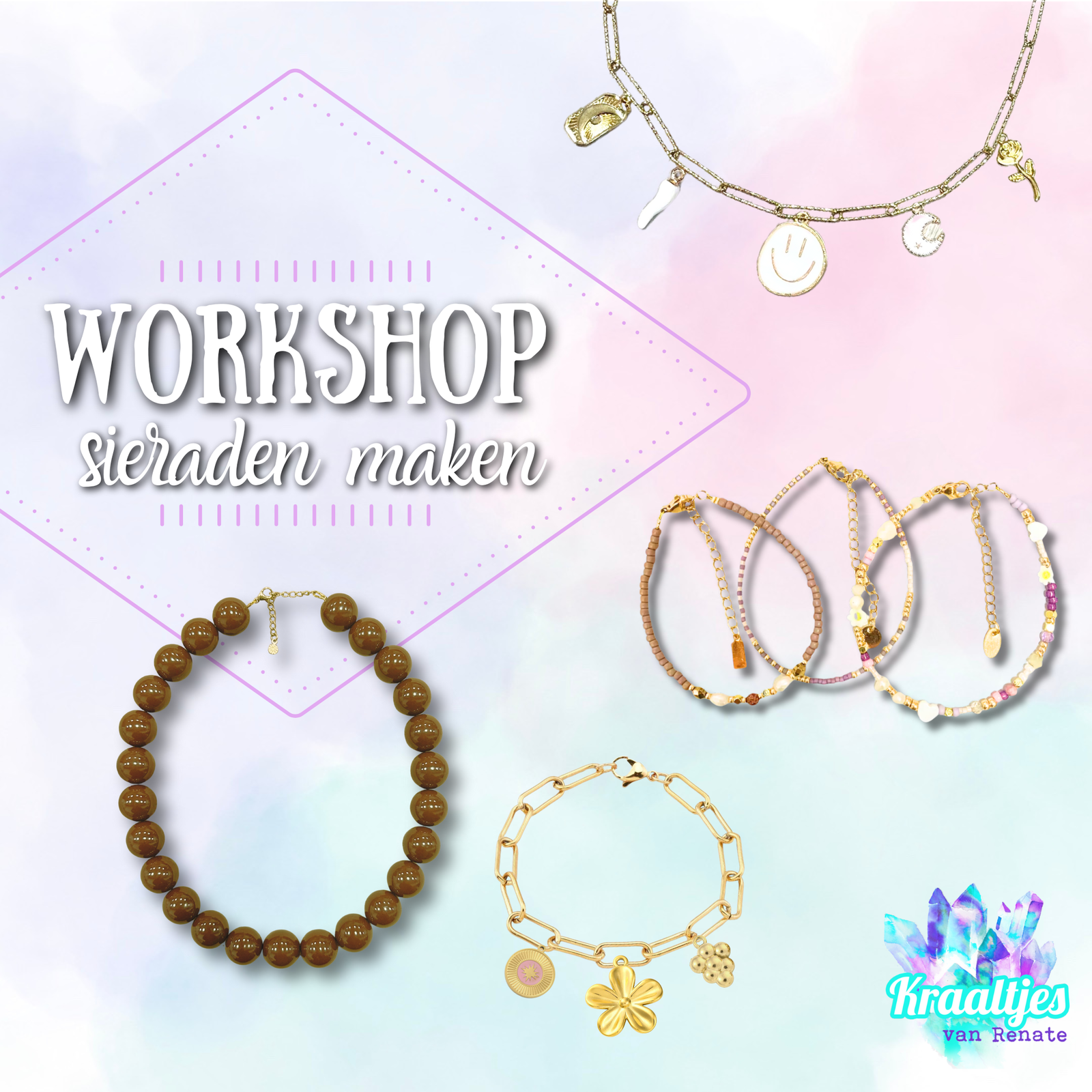 Workshop Sieraden maken 28-03-2026 om 13:00-Kraaltjes van Renate