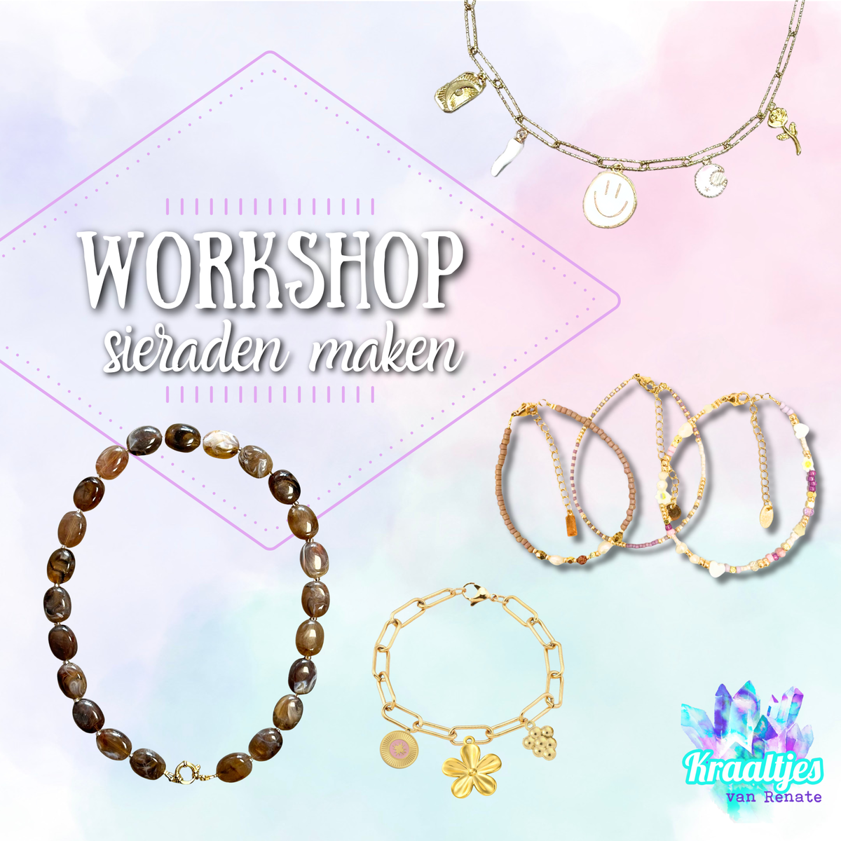 Workshop Sieraden maken 29-03-2026 om 13:00-Kraaltjes van Renate