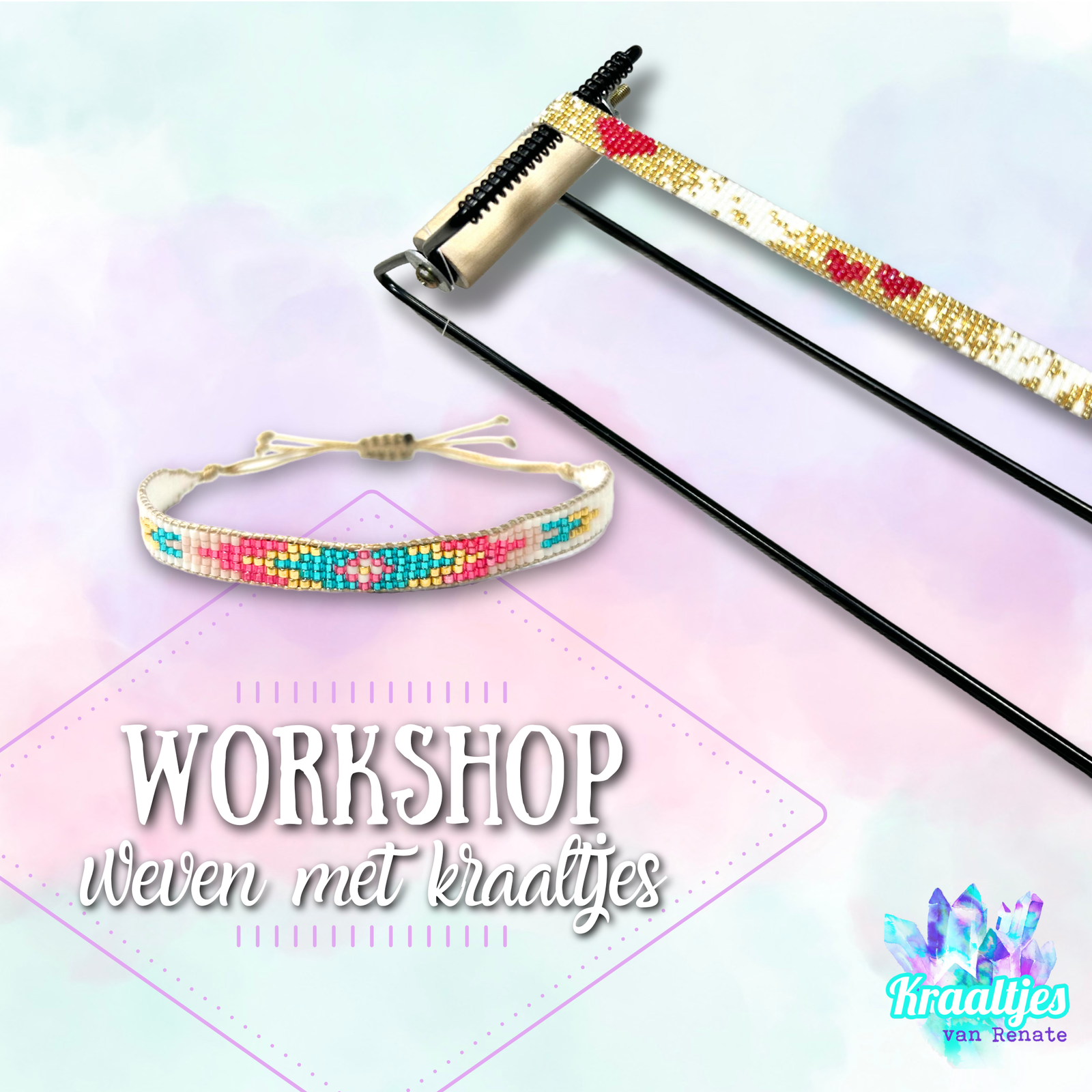 Workshop Weven met kraaltjes 08-03-2026 om 13:00-Kraaltjes van Renate