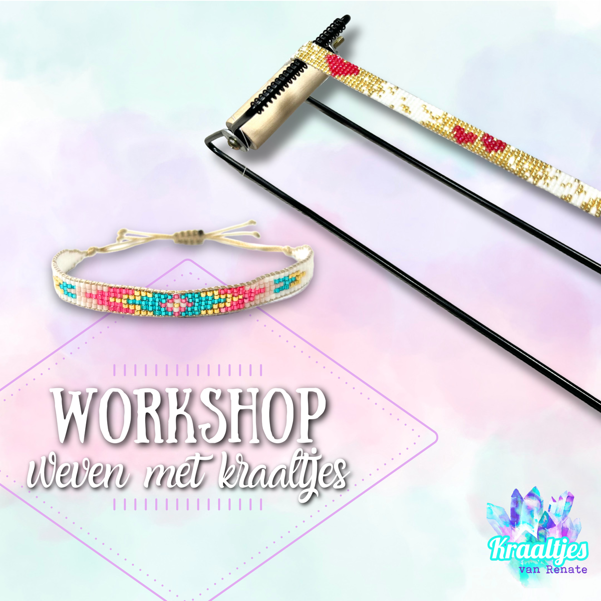 Workshop Weven met kraaltjes 07-03-2026 om 13:00-Kraaltjes van Renate