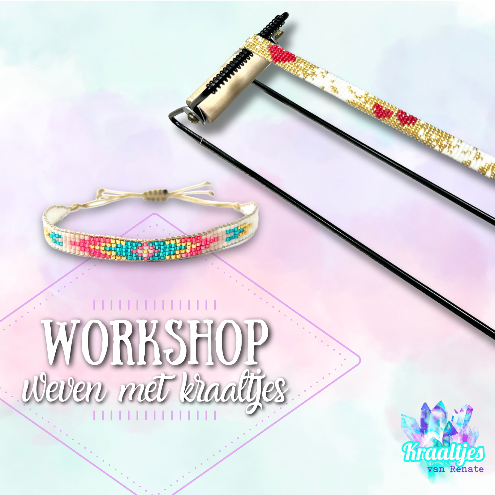 Workshop Weven met kraaltjes 07-03-2026 om 13:00-Kraaltjes van Renate