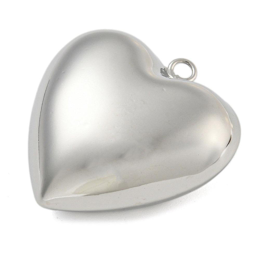 XL Bedel Hart Platinum Plated 36mm - per stuk-Kralen-Kraaltjes van Renate