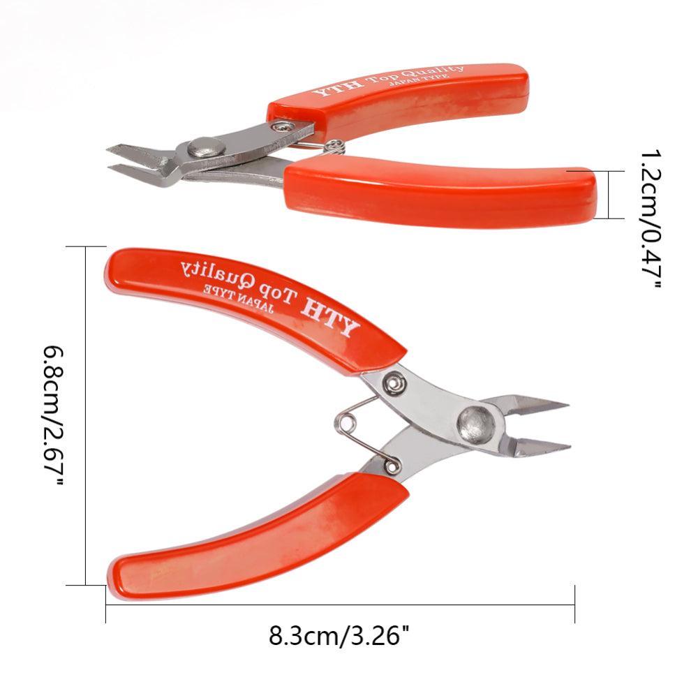 Zijkniptang Vlak RVS Rood 8.3cm - per stuk-Gereedschap-Kraaltjes van Renate