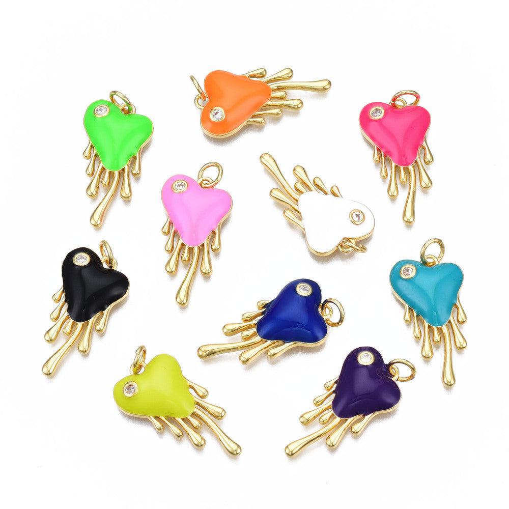 Zirconia bedel hart mixed 16K goud 25x13mm-bedels-Kraaltjes van Renate