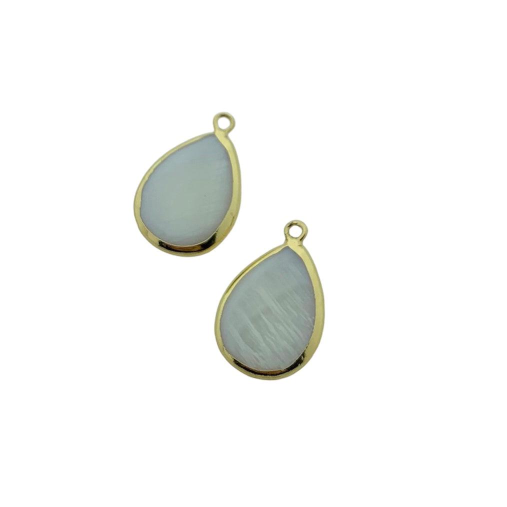 Zoetwater bedel teardrop goud 23x15mm-Kralen-Kraaltjes van Renate