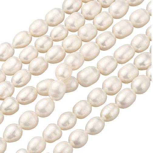 Zoetwaterparel 8-9mm wit - per stuk-Kralen-Kraaltjes van Renate