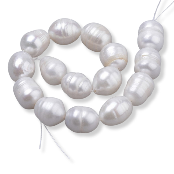 Zoetwaterparel 8~9mm wit - per stuk-Kralen-Kraaltjes van Renate
