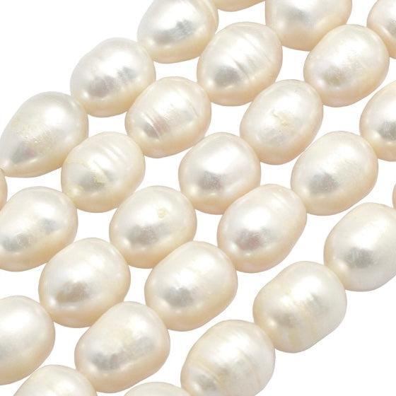 Zoetwaterparel 9-10mm wit - per stuk-Kralen-Kraaltjes van Renate