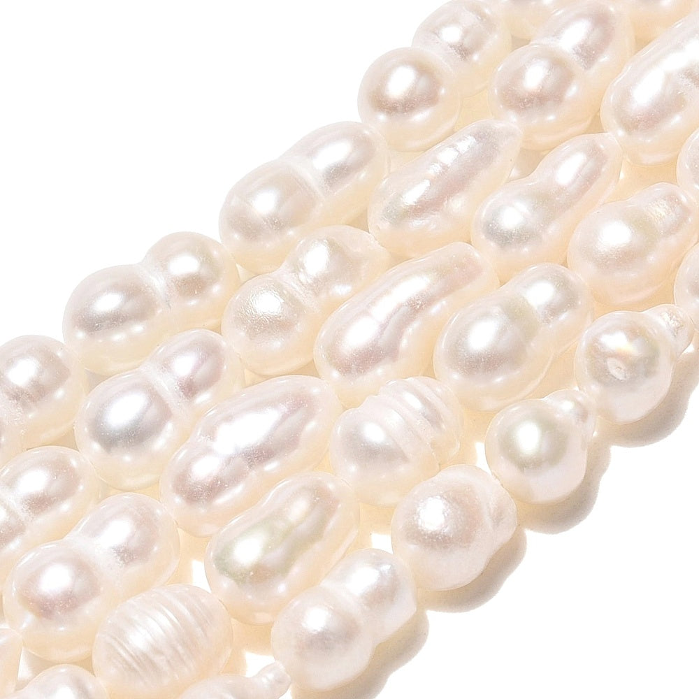 Zoetwaterparel Keshi Nugget Crème 6-16mm - per stuk-Kralen-Kraaltjes van Renate