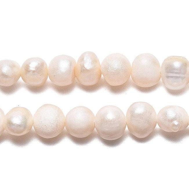 Zoetwaterparel Kralen Ovaal Wit 4mm - per stuk-Kralen-Kraaltjes van Renate