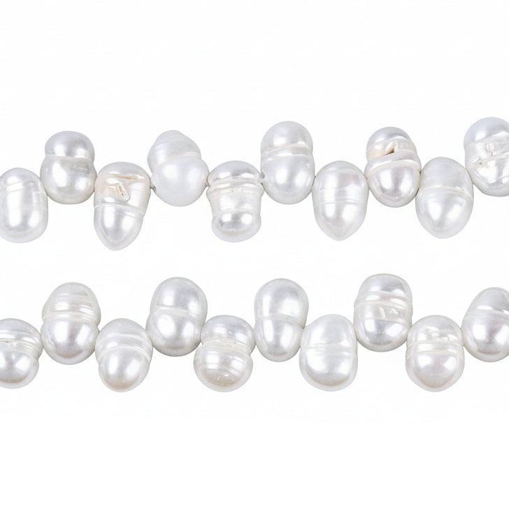 Zoetwaterparel Nugget Wit 8mm - per stuk-Kralen-Kraaltjes van Renate