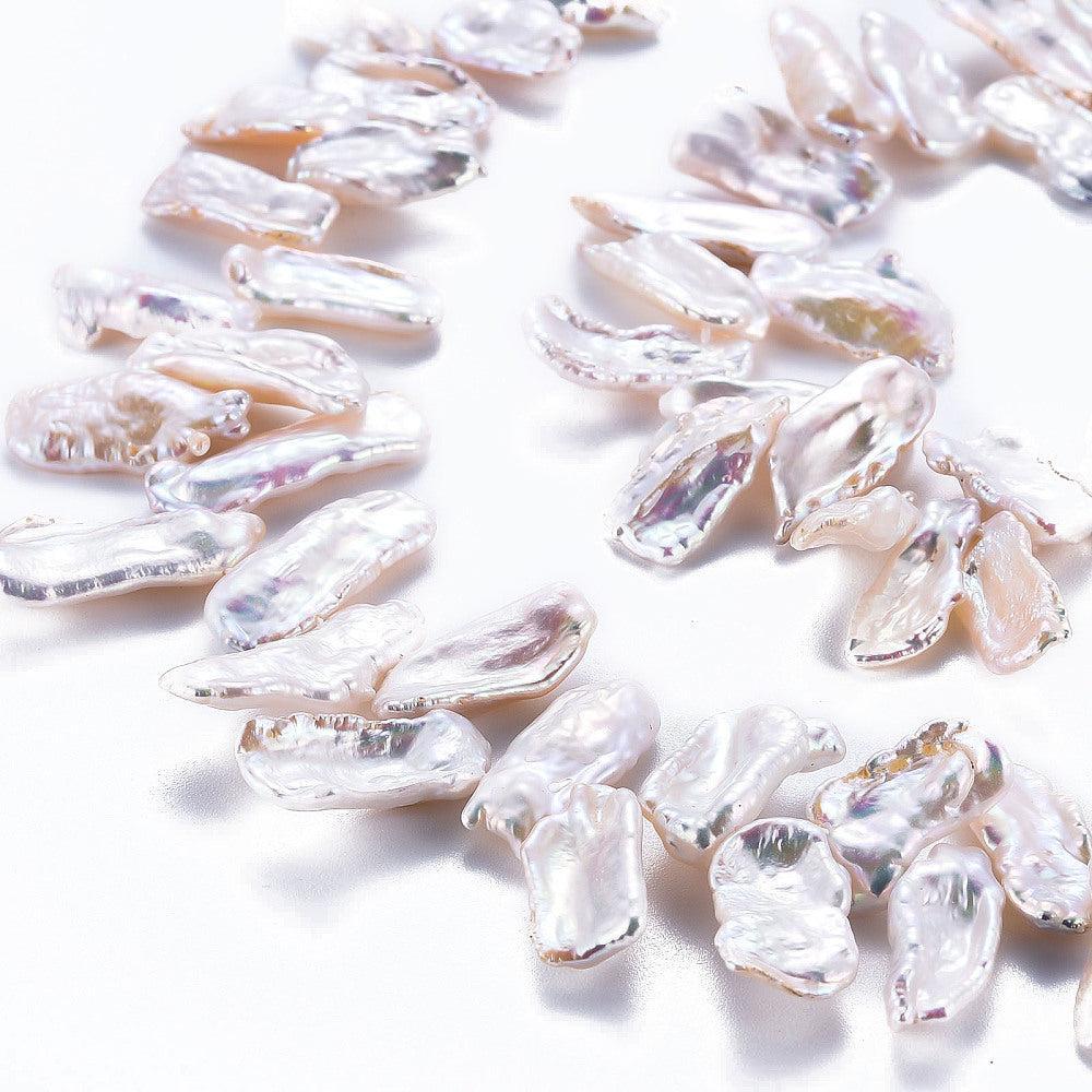 Zoetwaterparel langwerpig 12-27mm Parelmoer - per stuk-Kralen-Kraaltjes van Renate