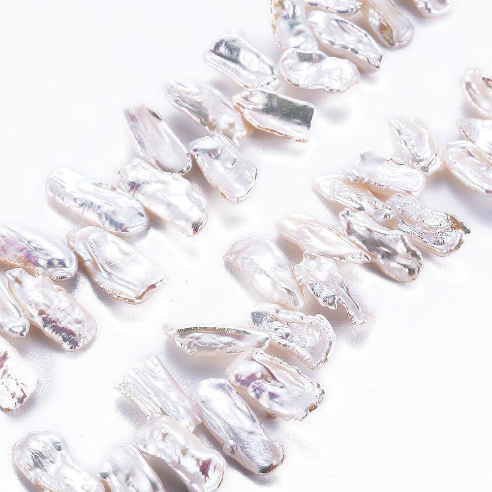 Zoetwaterparel langwerpig 12-27mm Parelmoer - per stuk-Kralen-Kraaltjes van Renate