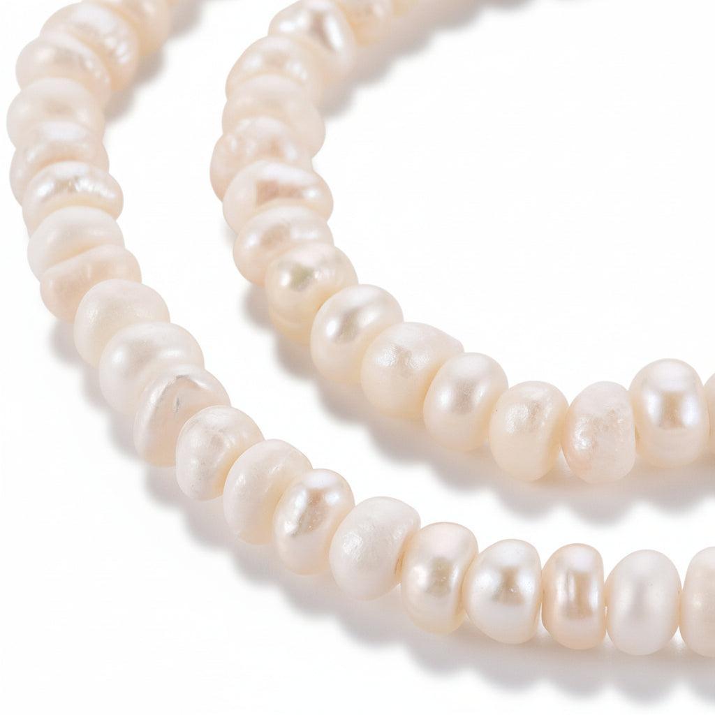 Zoetwaterparel ovaal 4mm off white - per stuk-Kralen-Kraaltjes van Renate