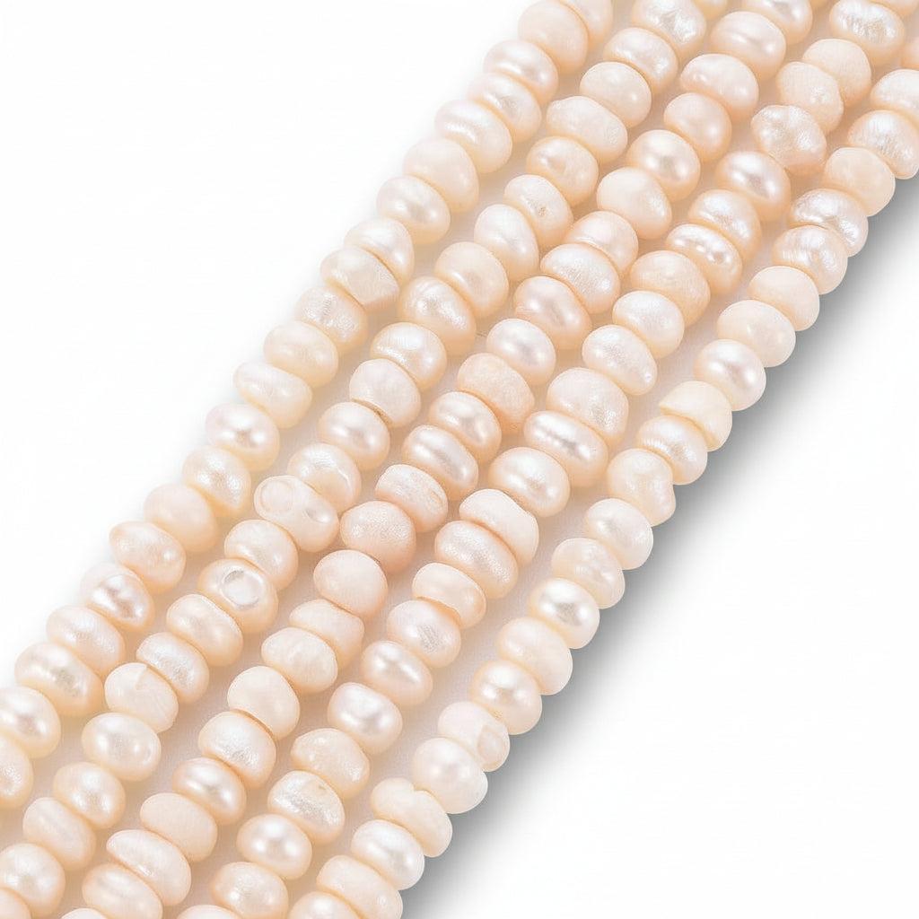 Zoetwaterparel ovaal 4mm off white - per stuk-Kralen-Kraaltjes van Renate