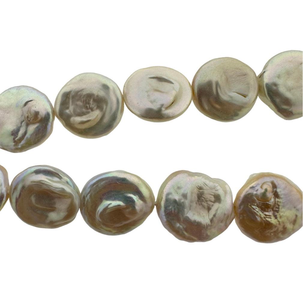 Zoetwaterparel plat 12x5mm wit - per stuk-Kralen-Kraaltjes van Renate