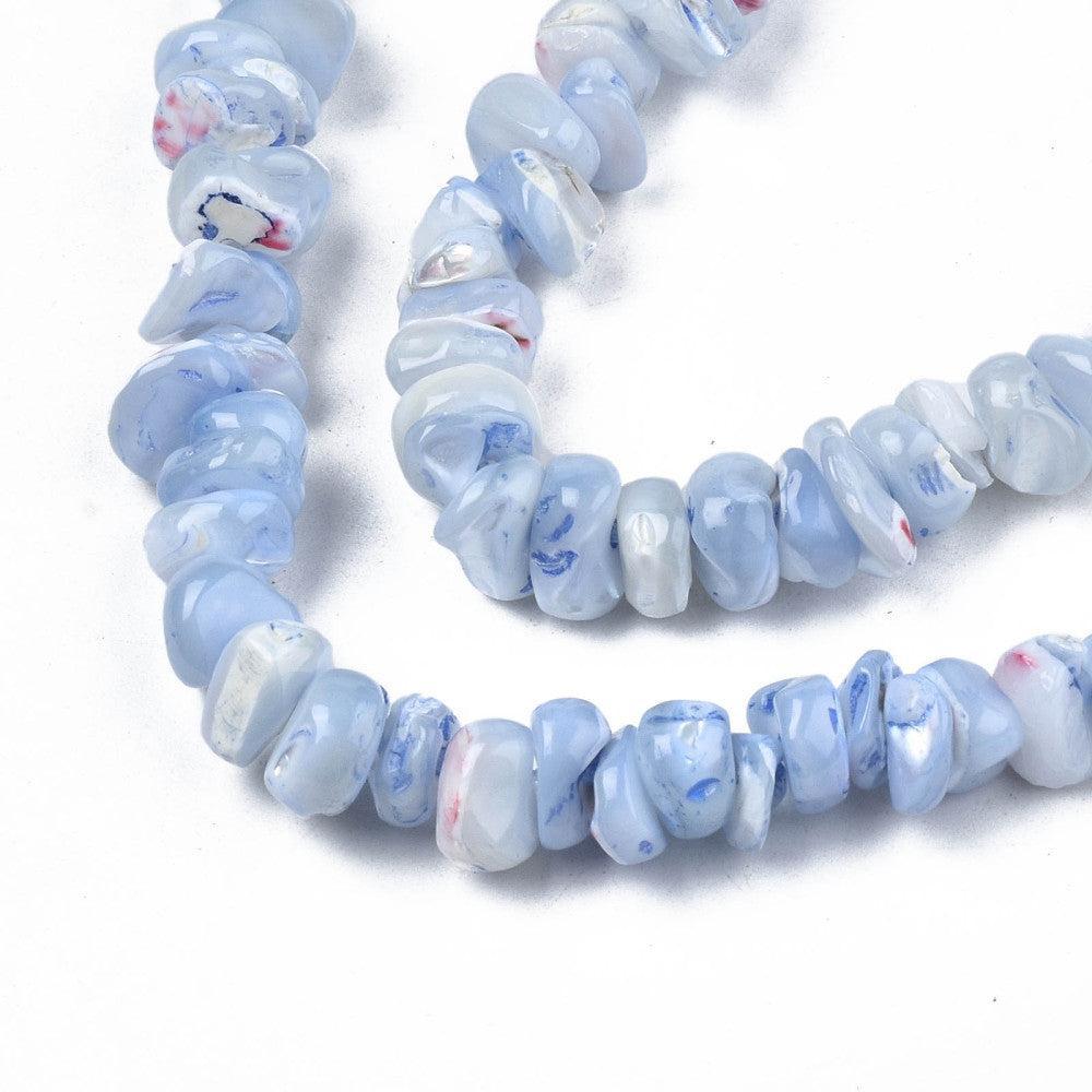Zoetwaterschelp Kralen Chip Blauw 12mm - 30 stuks (kopie)-Kralen-Kraaltjes van Renate