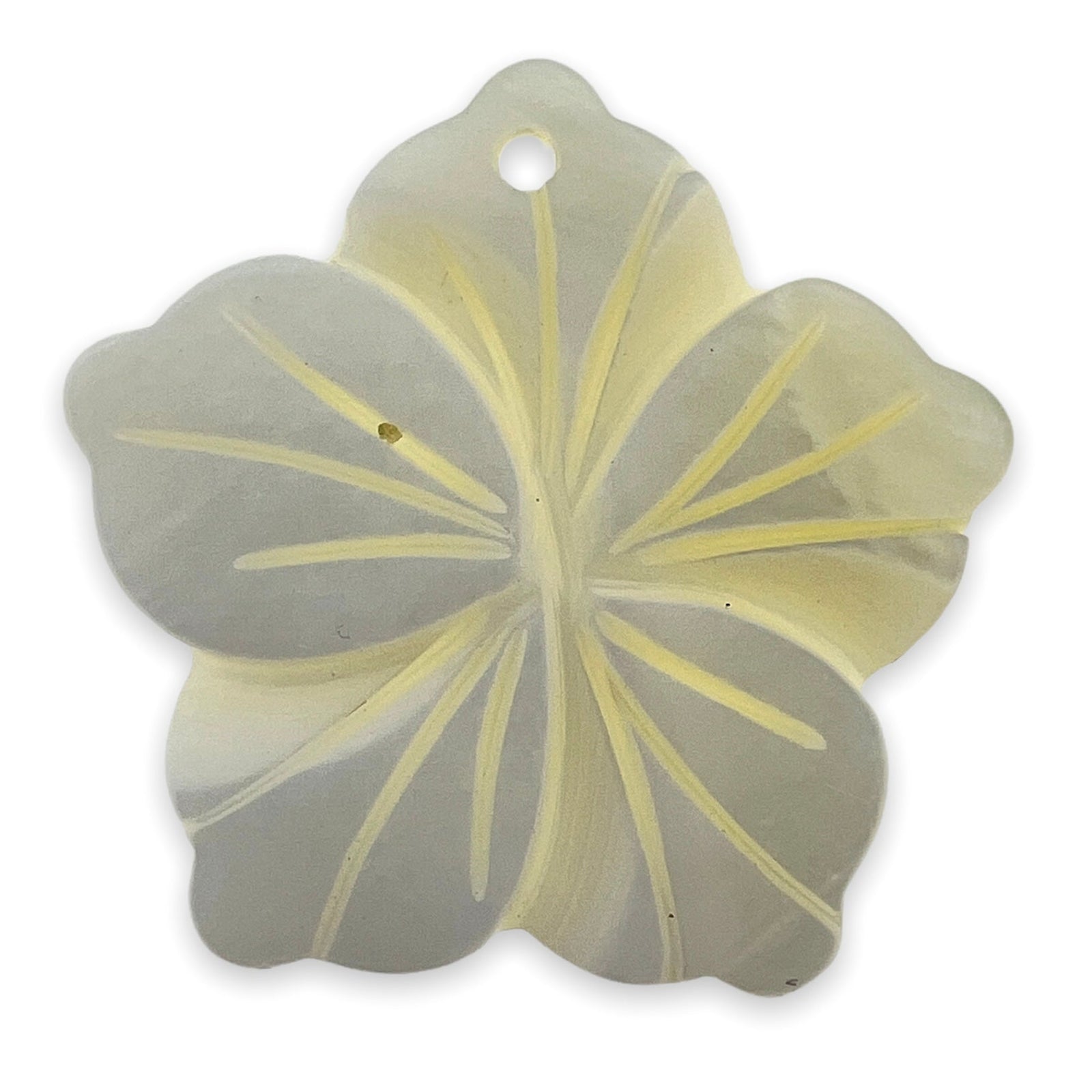 Zoetwaterschelp bedel Bloem parelmoer 21mm - per stuk-Kralen-Kraaltjes van Renate