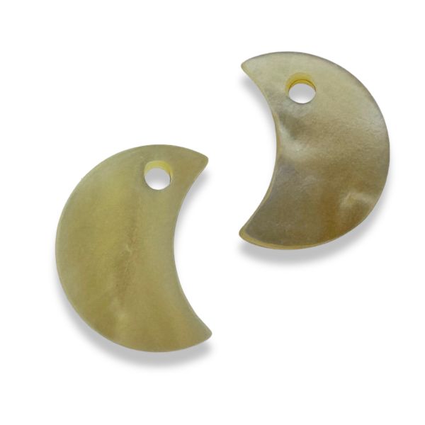 Zoetwaterschelp bedel maan 13x8mm-Kralen-Kraaltjes van Renate