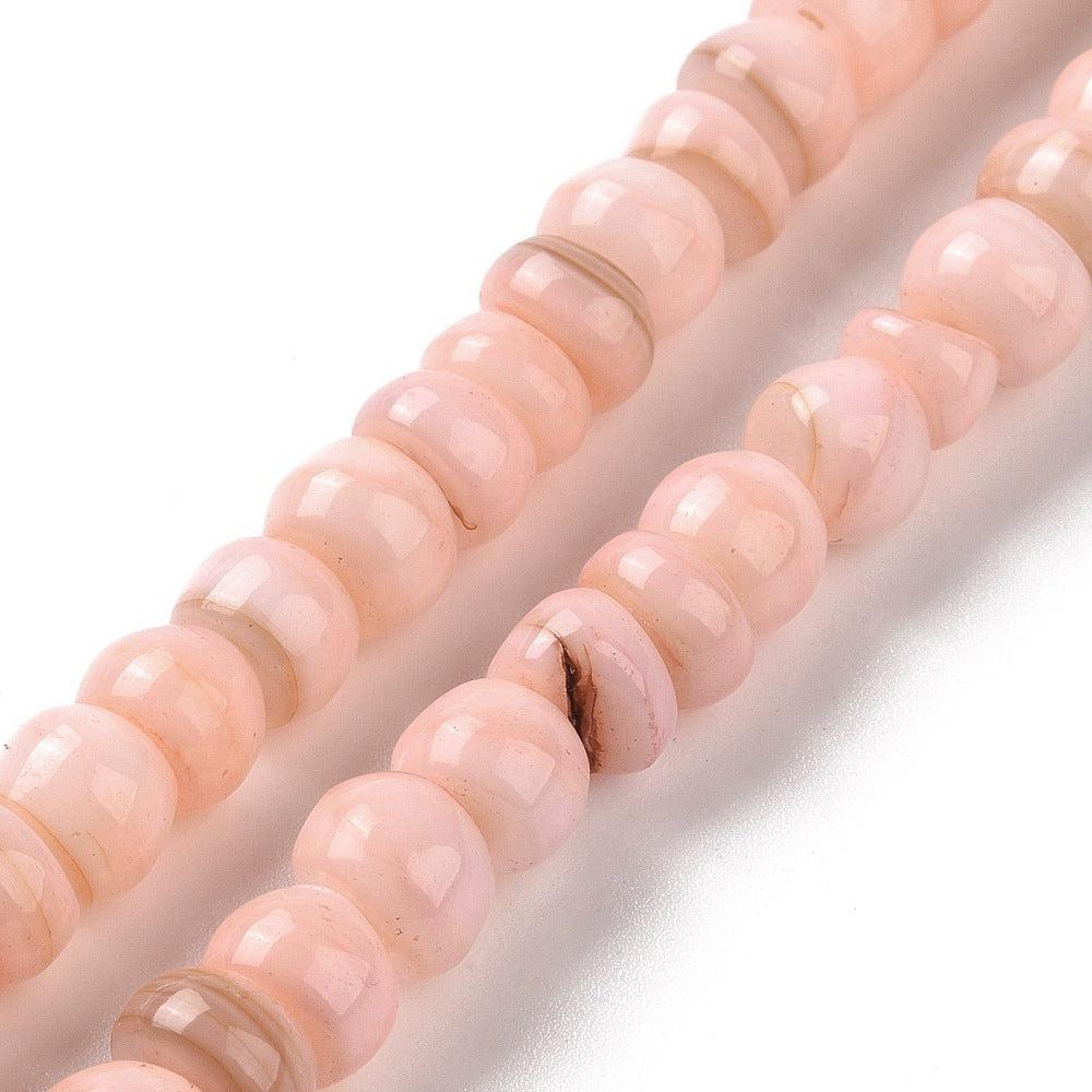 Zoetwaterschelp disc pink 7x4mm- per 10 stuks-Kralen-Kraaltjes van Renate
