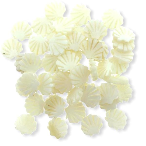 Zoetwaterschelp kraal Seashell parelmoer 12mm-Kraaltjes van Renate