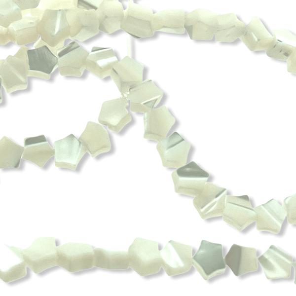 Zoetwaterschelp kraal mini Ster parelmoer 4mm-Kraaltjes van Renate