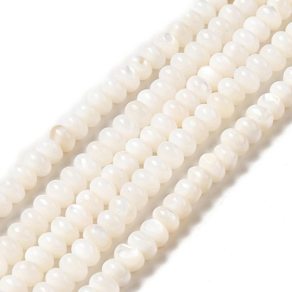 Zoetwaterschelp kraal parelmoer 5x3mm- per 10 stuks-Kralen-Kraaltjes van Renate
