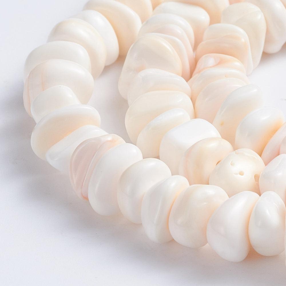 Zoetwaterschelp nugget Natural pink 3-5mm - per ±25 stuks-Kralen-Kraaltjes van Renate