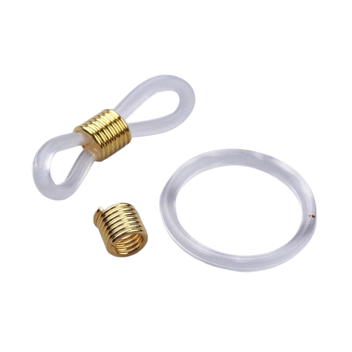 Zonnebril Houders Goud-Transparant 24x7mm - 2 stuks-Onderdelen-Kraaltjes van Renate