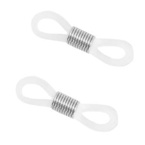 Zonnebril houders clear zilver RVS 20x5mm - 2 stuks-Kraaltjes van Renate