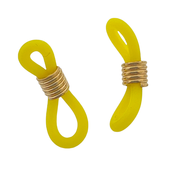 Zonnebril houders goud-geel 20x7mm - 2 stuks-onderdelen-Kraaltjes van Renate
